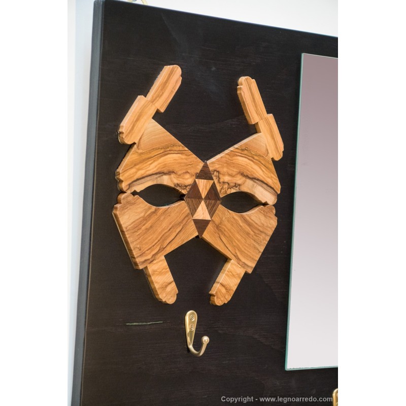 Appendiabiti da parete con specchio - OD02 - 40 cm X 51,5 cm